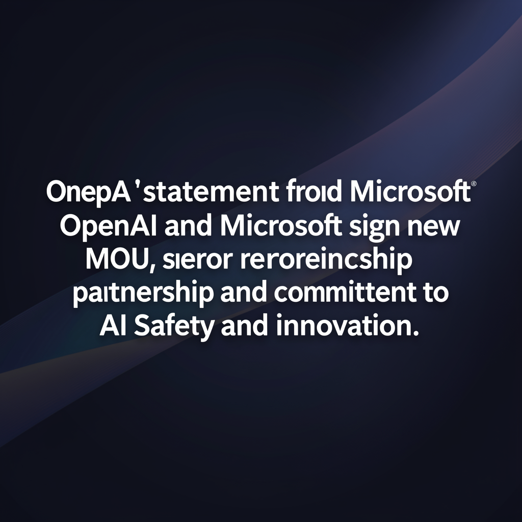 A joint statement from OpenAI and Microsoft