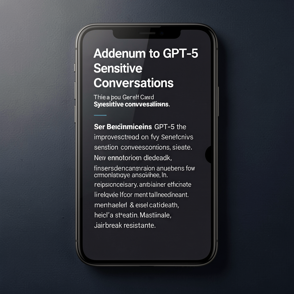 Addendum to GPT-5 System Card: Sensitive conversations