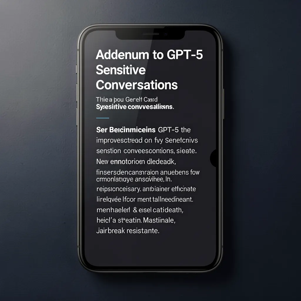 Addendum to GPT-5 System Card: Sensitive conversations