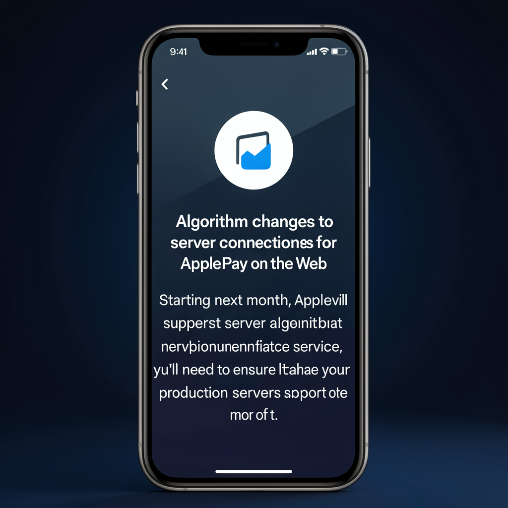 Algorithm changes to server connections for Apple Pay on the Web