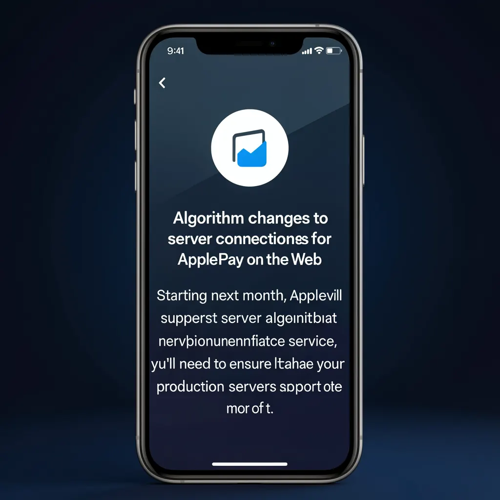 Algorithm changes to server connections for Apple Pay on the Web