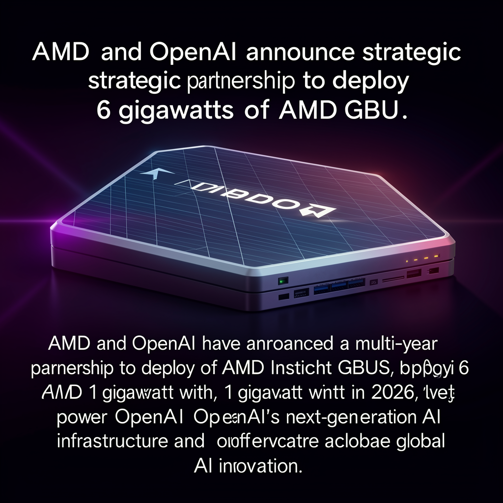 AMD and OpenAI announce strategic partnership to deploy 6 gigawatts of AMD GPUs