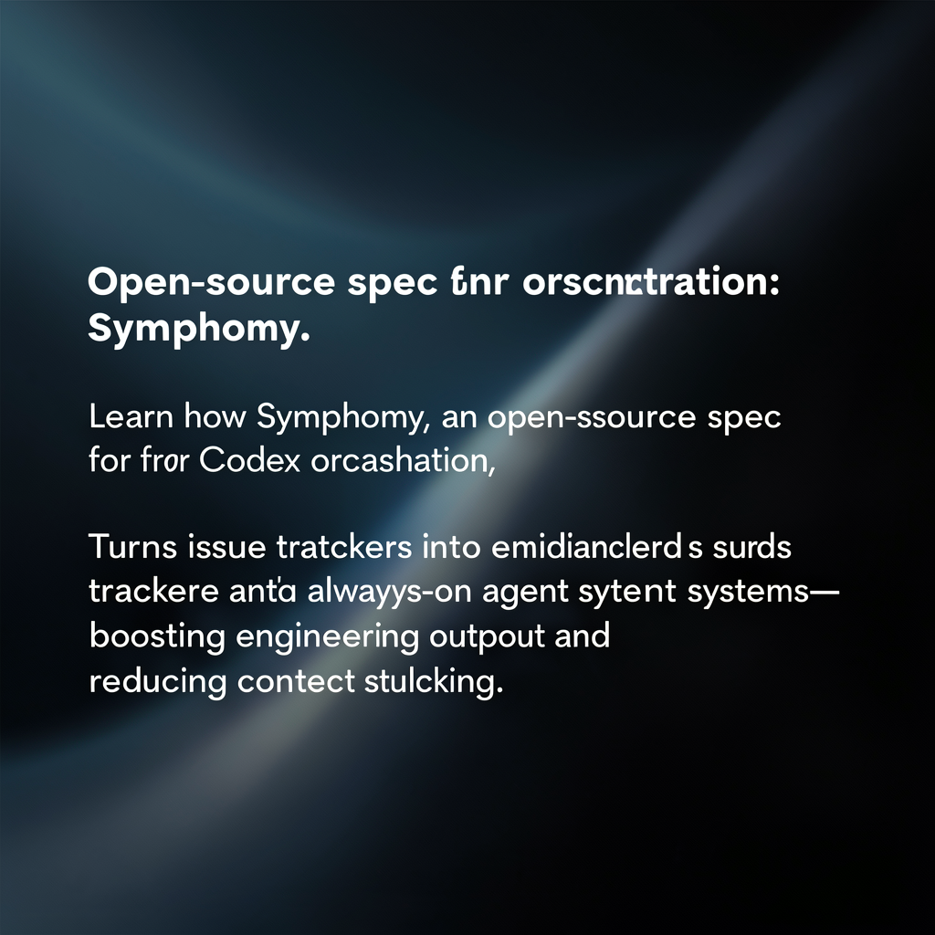An open-source spec for orchestration: Symphony