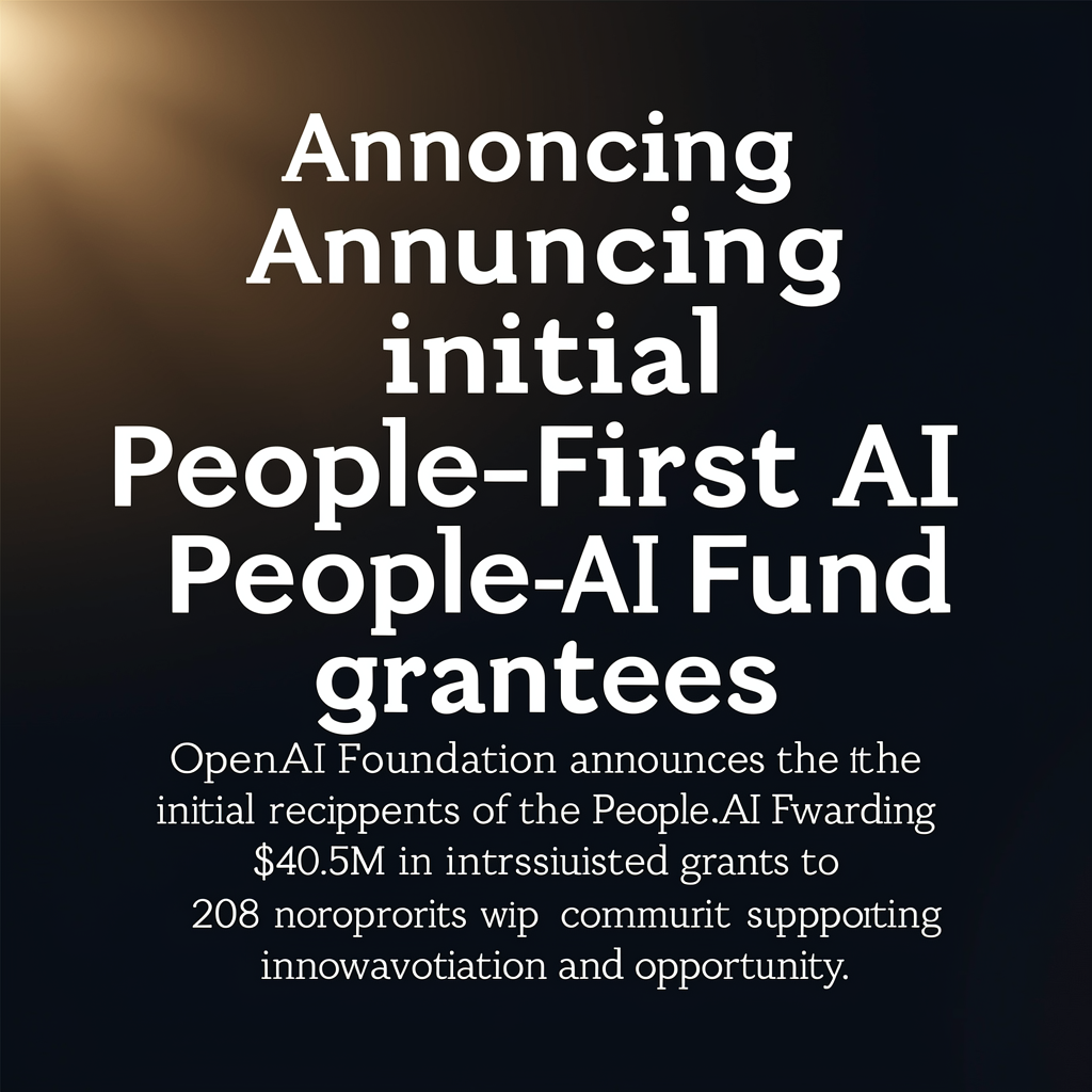 Announcing the initial People-First AI Fund grantees