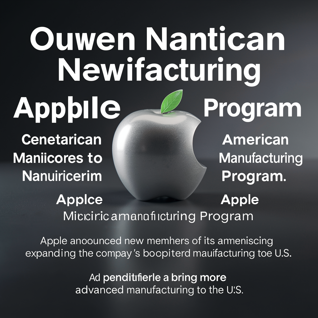 Apple adds new partners to its American Manufacturing Program