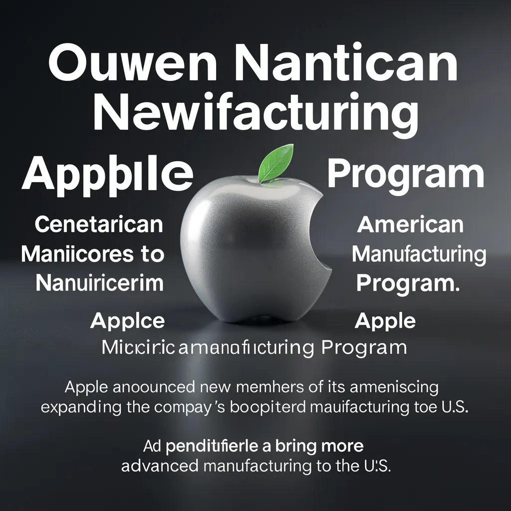 Apple adds new partners to its American Manufacturing Program