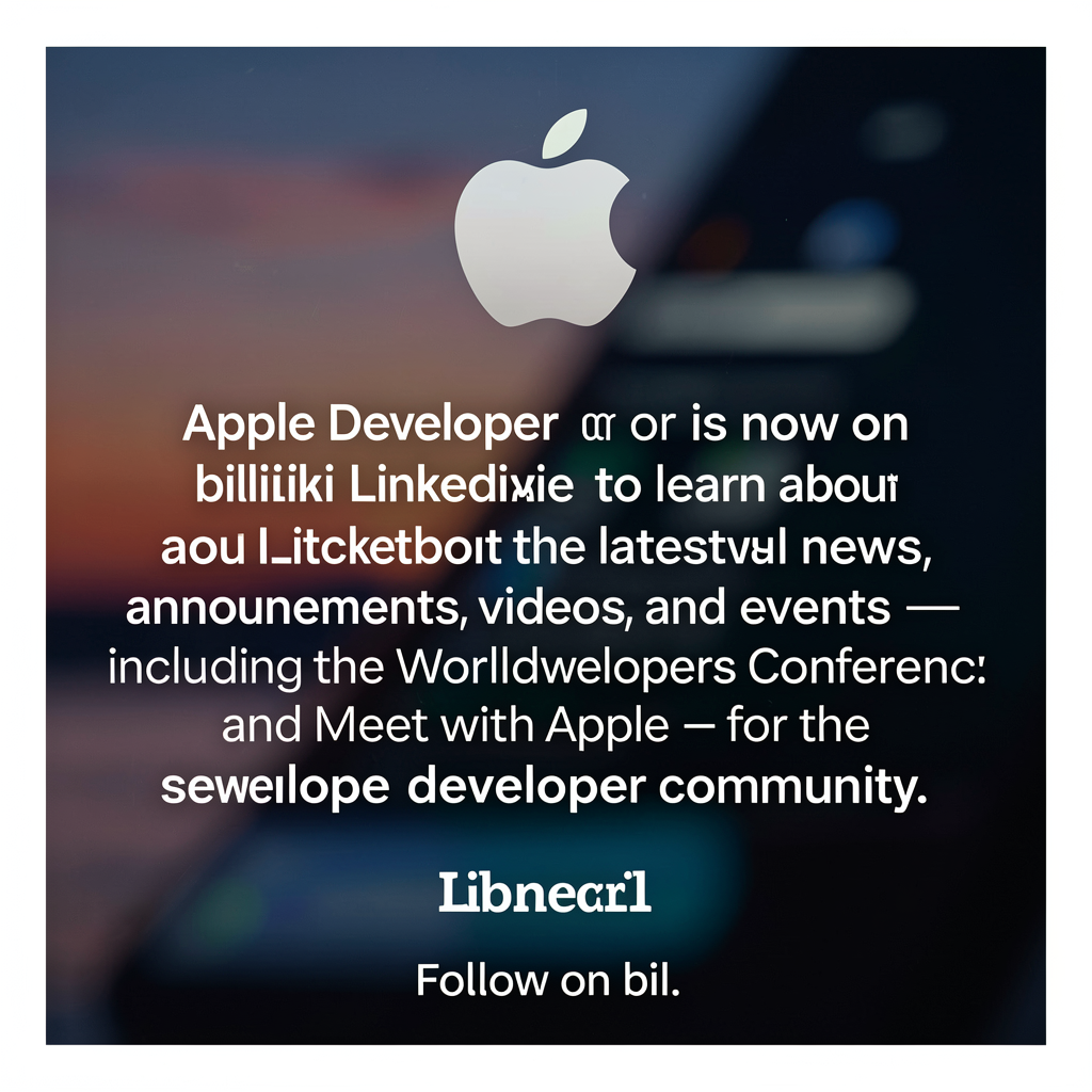 Apple Developer is now on bilibili and LinkedIn