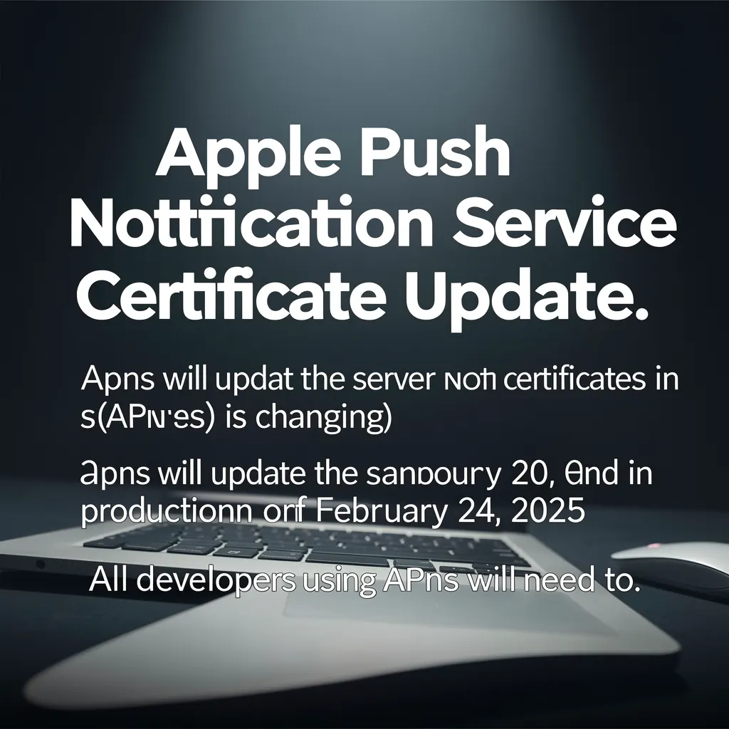 Apple Push Notification service server certificate update