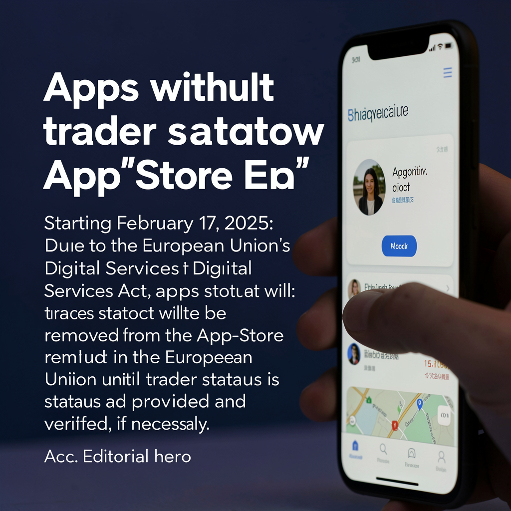 Apps without trader status will be removed from the App Store in the EU