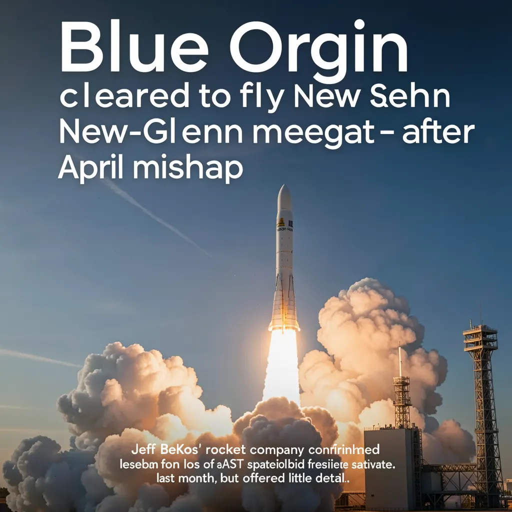 Blue Origin cleared to fly New Glenn mega-rocket after April mishap
