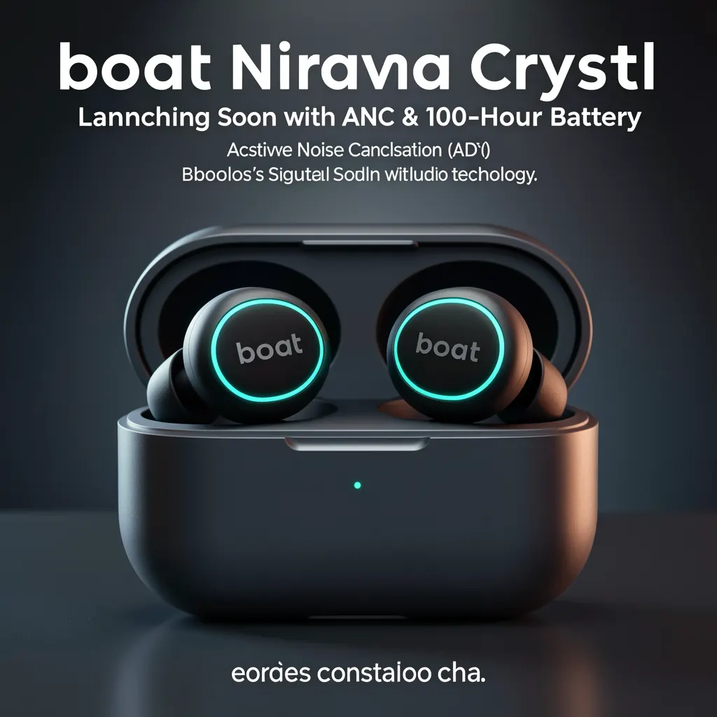 boAt Nirvana Crystl Earbuds Launching Soon with ANC & 100-Hour Battery