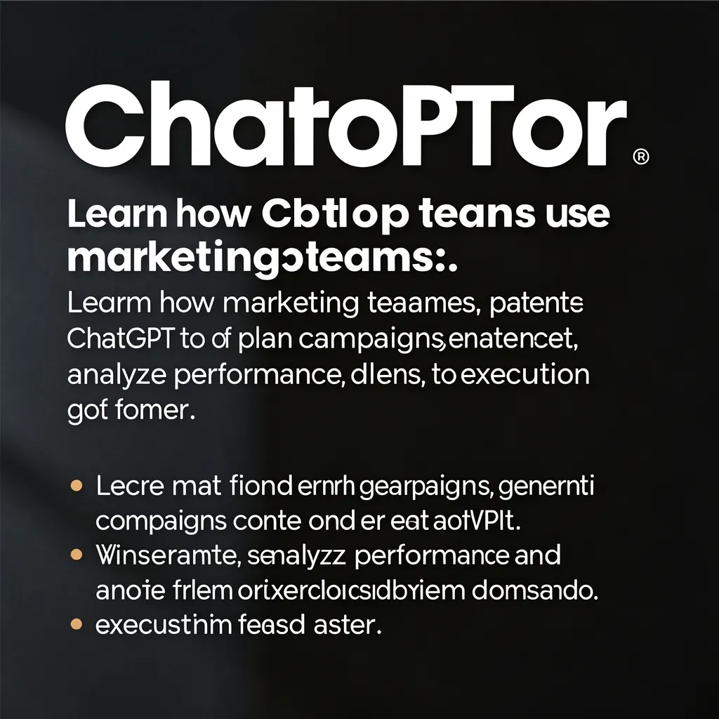 ChatGPT for marketing teams