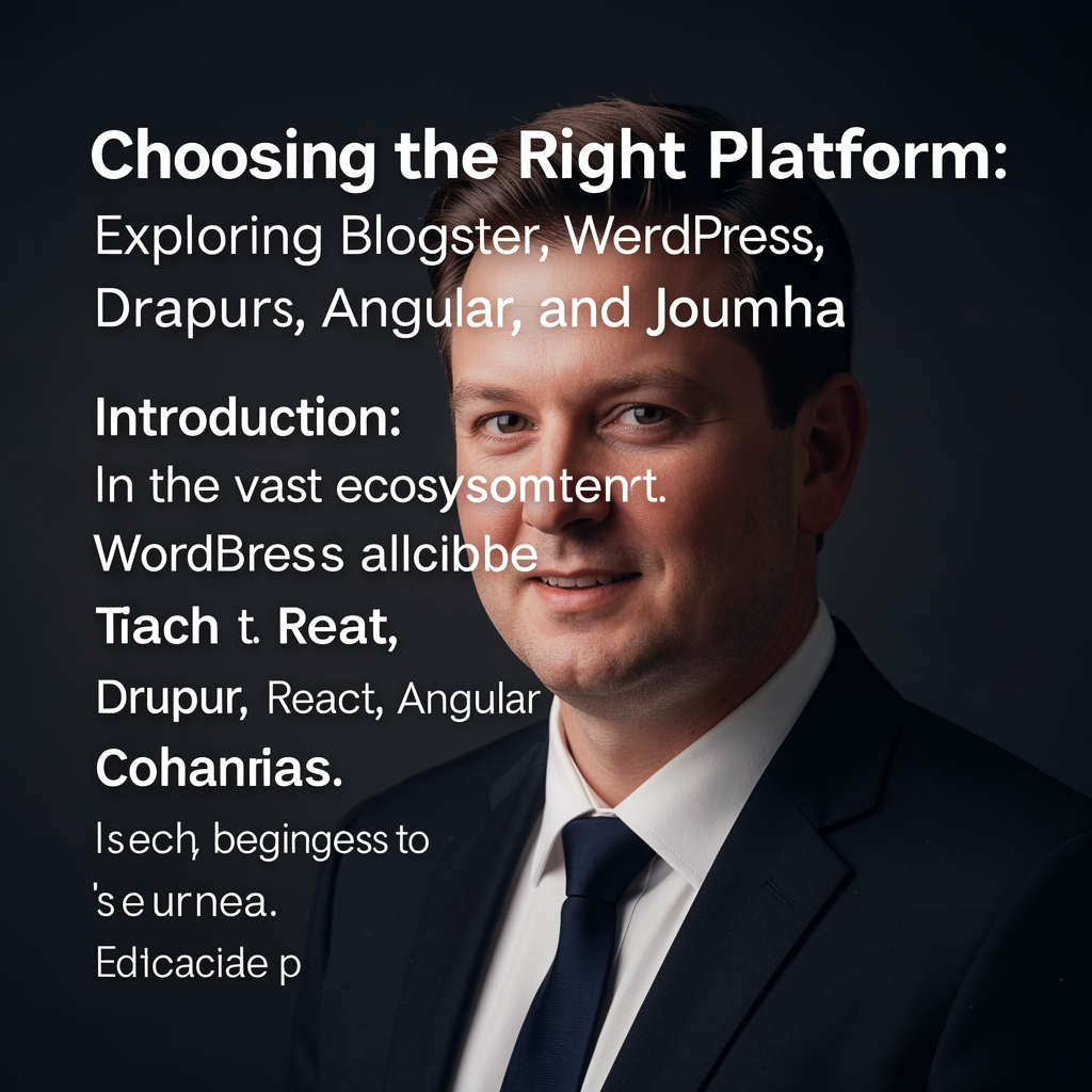 Choosing the Right Platform: Exploring Blogger, WordPress, Drupal, React, Angular, and Joomla