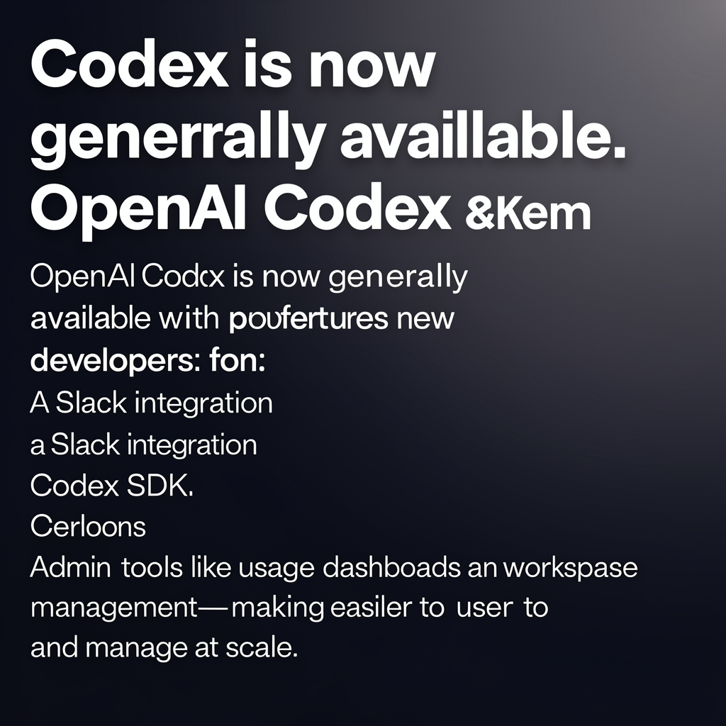 Codex is now generally available