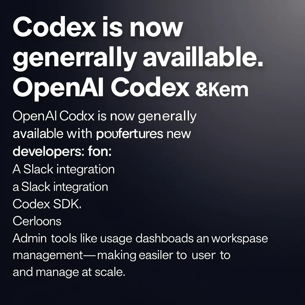 Codex is now generally available
