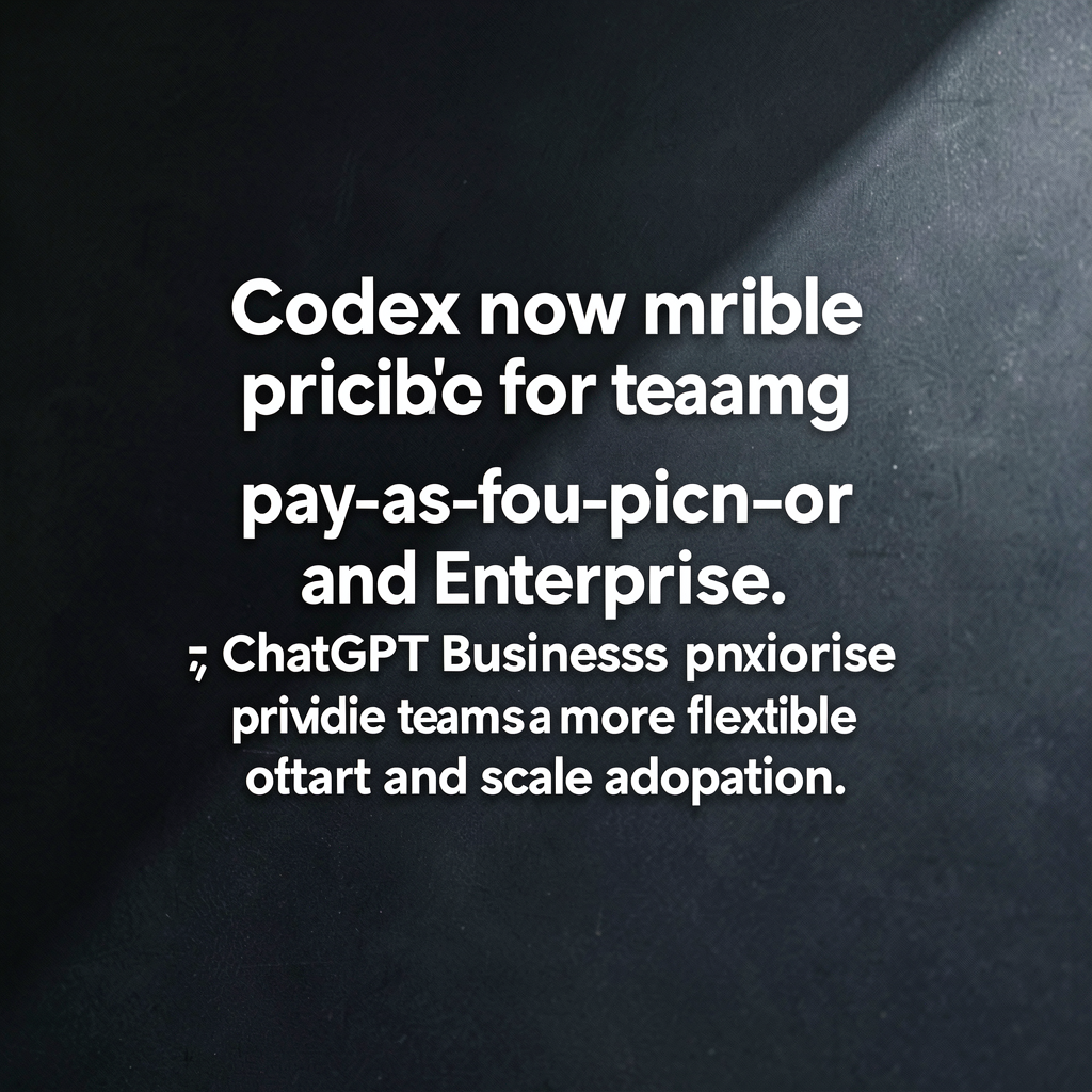 Codex now offers more flexible pricing for teams