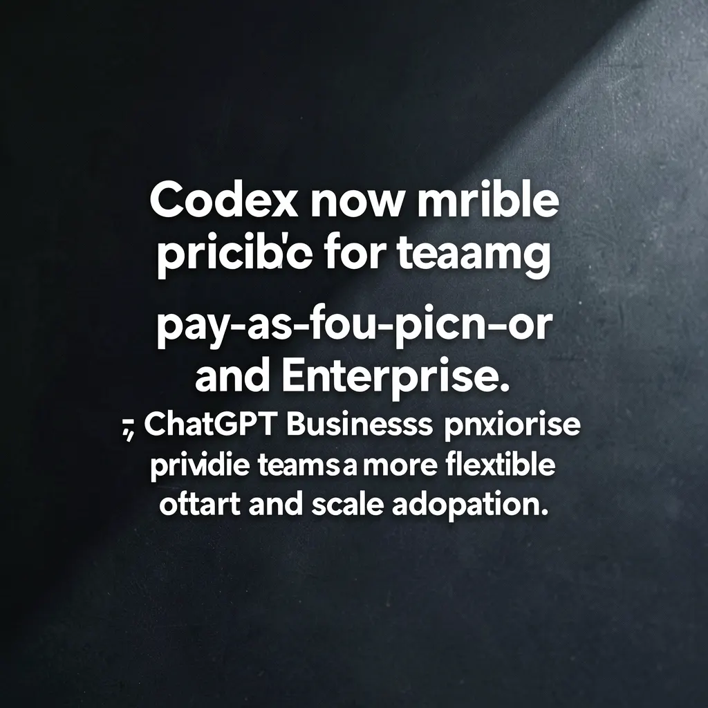 Codex now offers more flexible pricing for teams