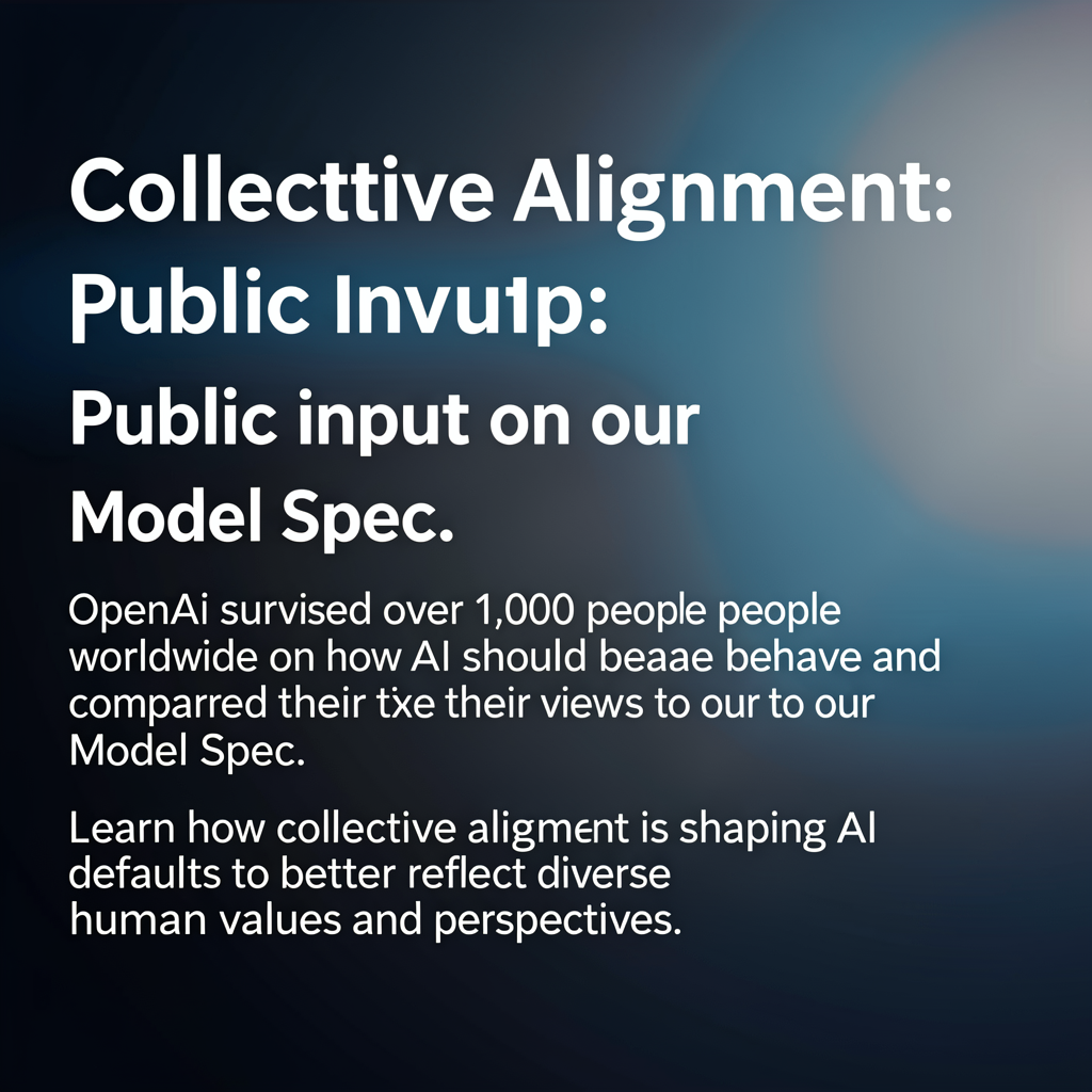 Collective alignment: public input on our Model Spec
