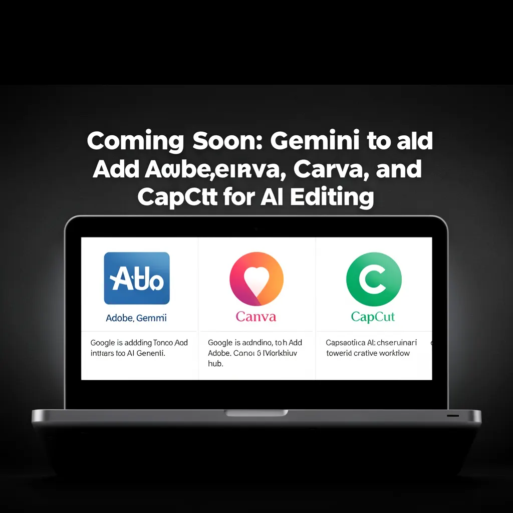 Coming Soon: Gemini to Add Adobe, Canva, and CapCut for AI Editing