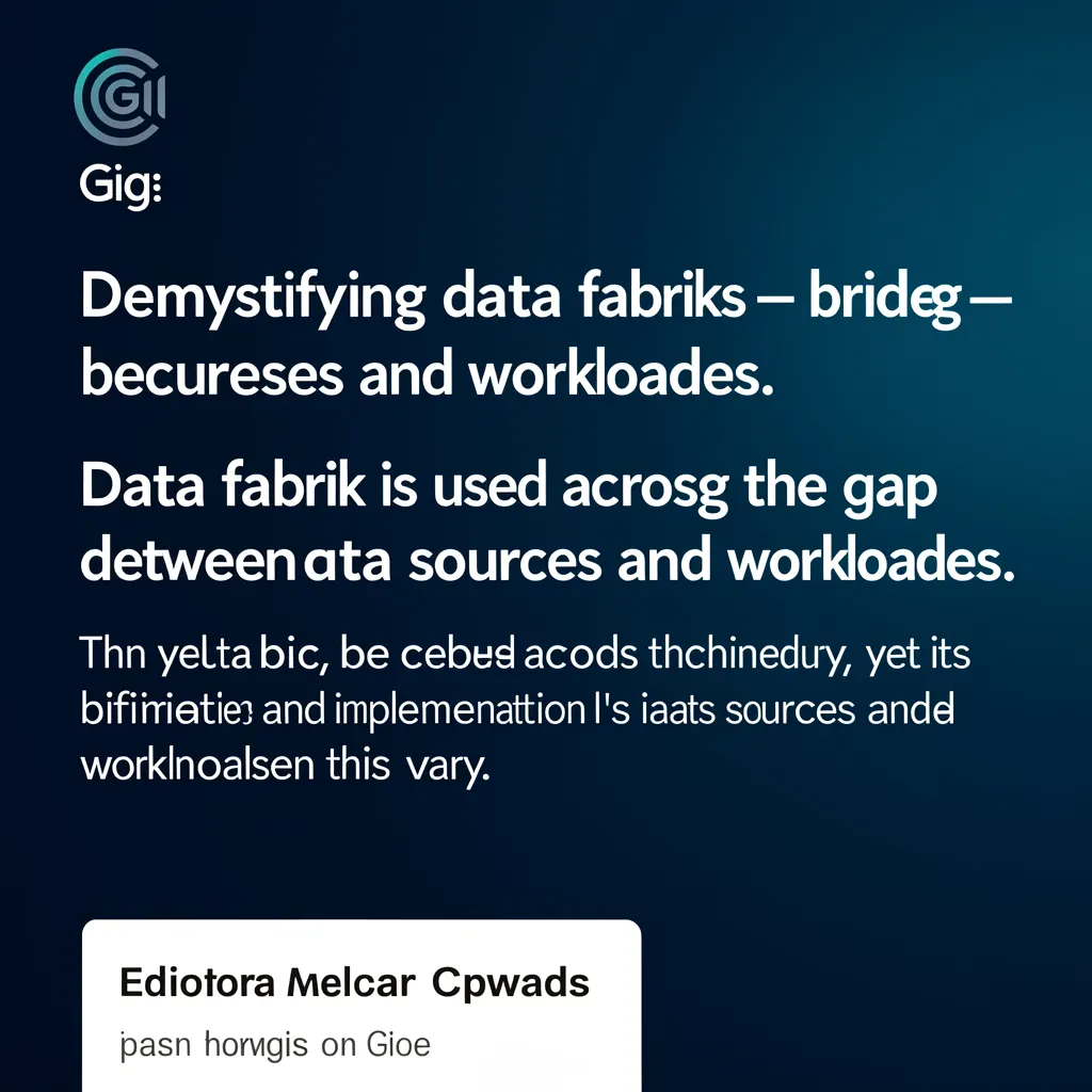 Demystifying data fabrics – bridging the gap between data sources and workloads