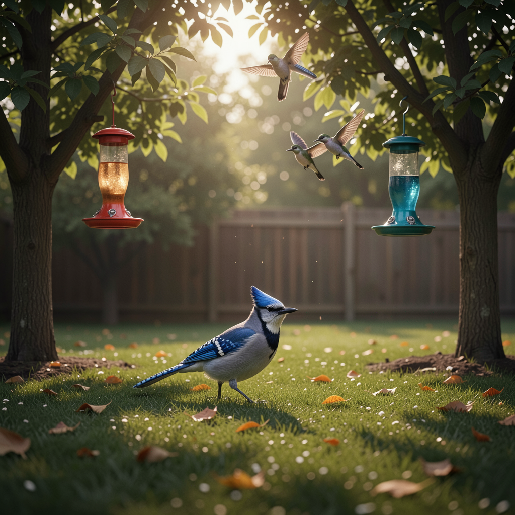 Distressed bluejay (?) in my backyard