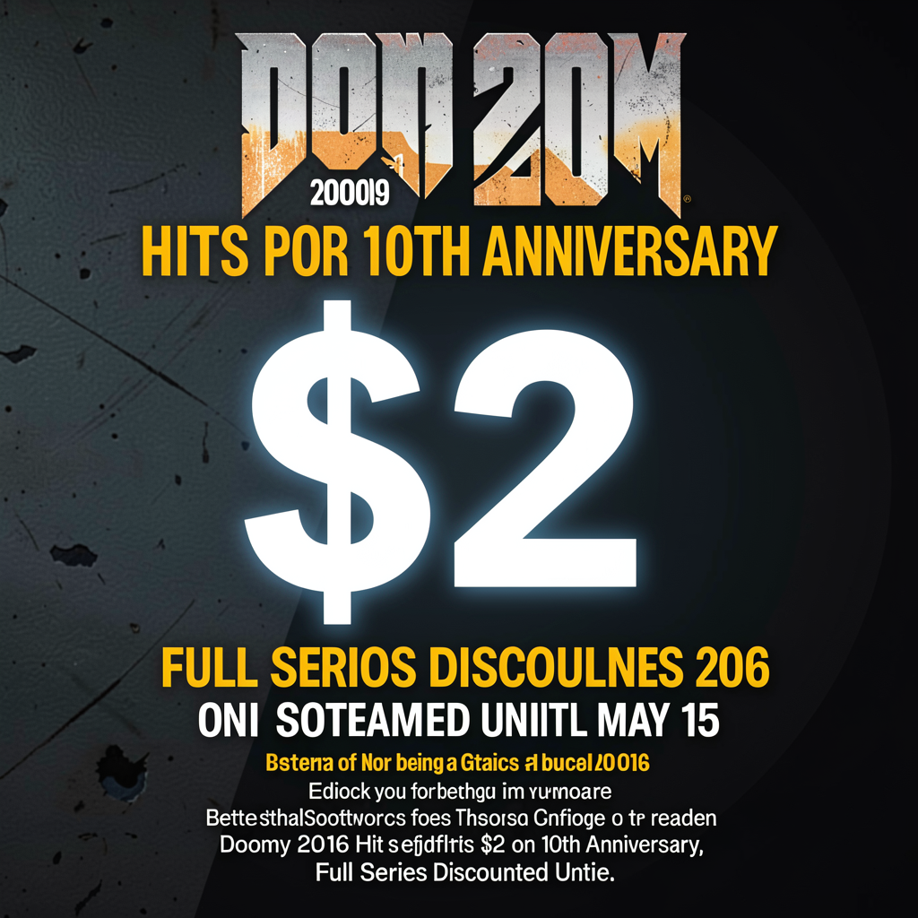 Doom 2016 Hits $2 on Steam for 10th Anniversary, Full Series Discounted Until May 15
