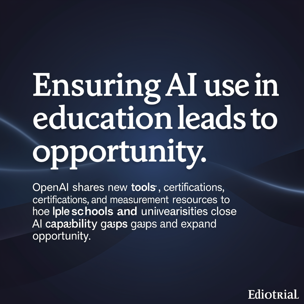 Ensuring AI use in education leads to opportunity