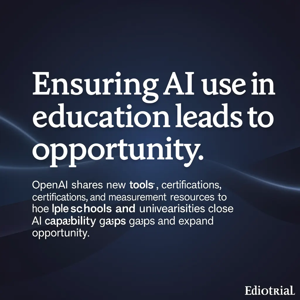 Ensuring AI use in education leads to opportunity