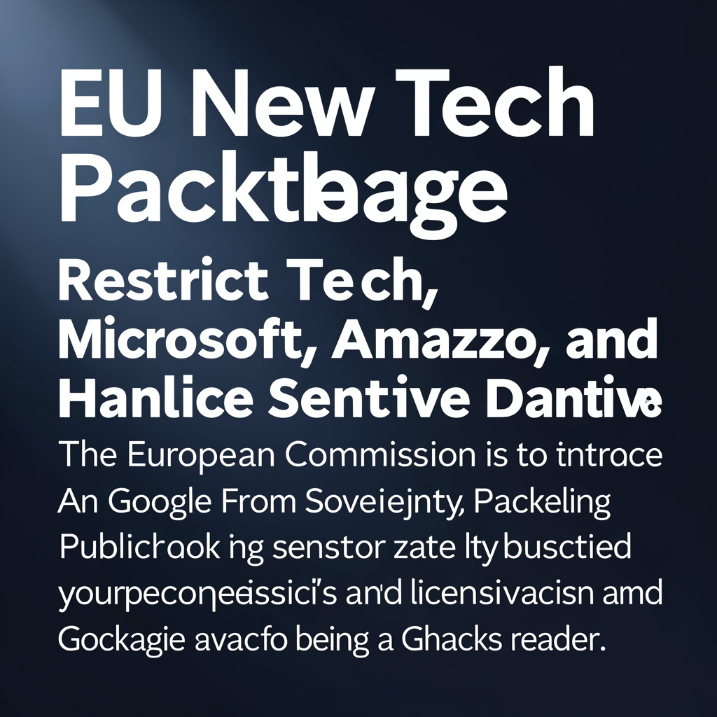 EU New Tech Package May Restrict Microsoft, Amazon, and Google From Handling Public Sector Sensitive Data