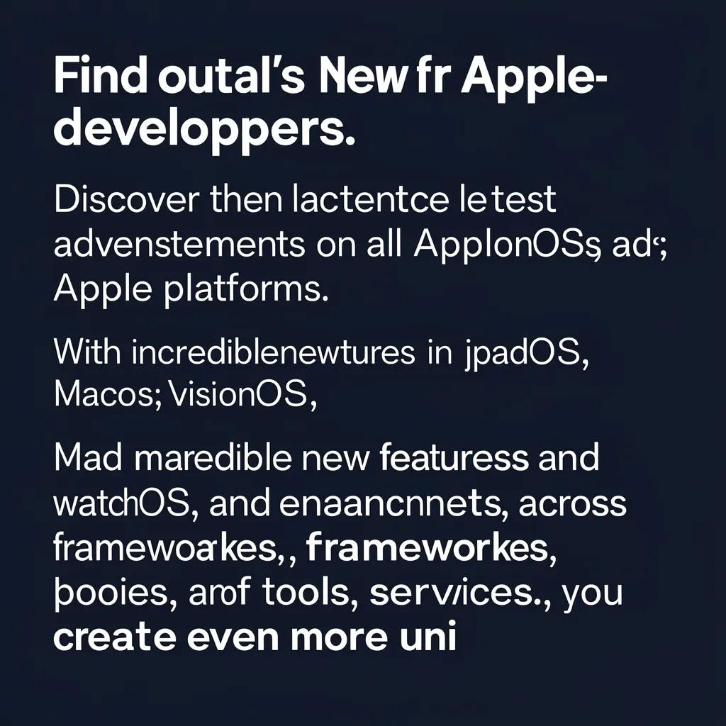 Find out what’s new for Apple developers