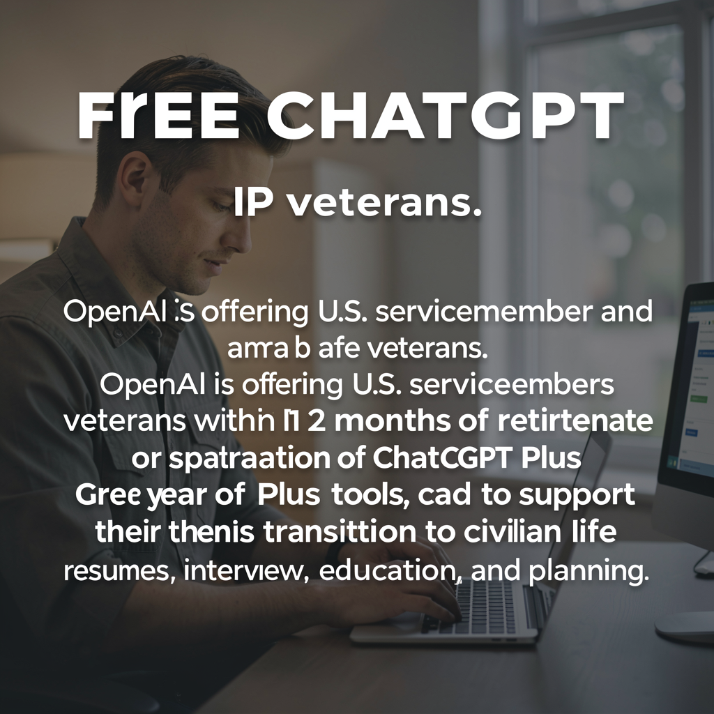 Free ChatGPT for transitioning U.S. servicemembers and veterans
