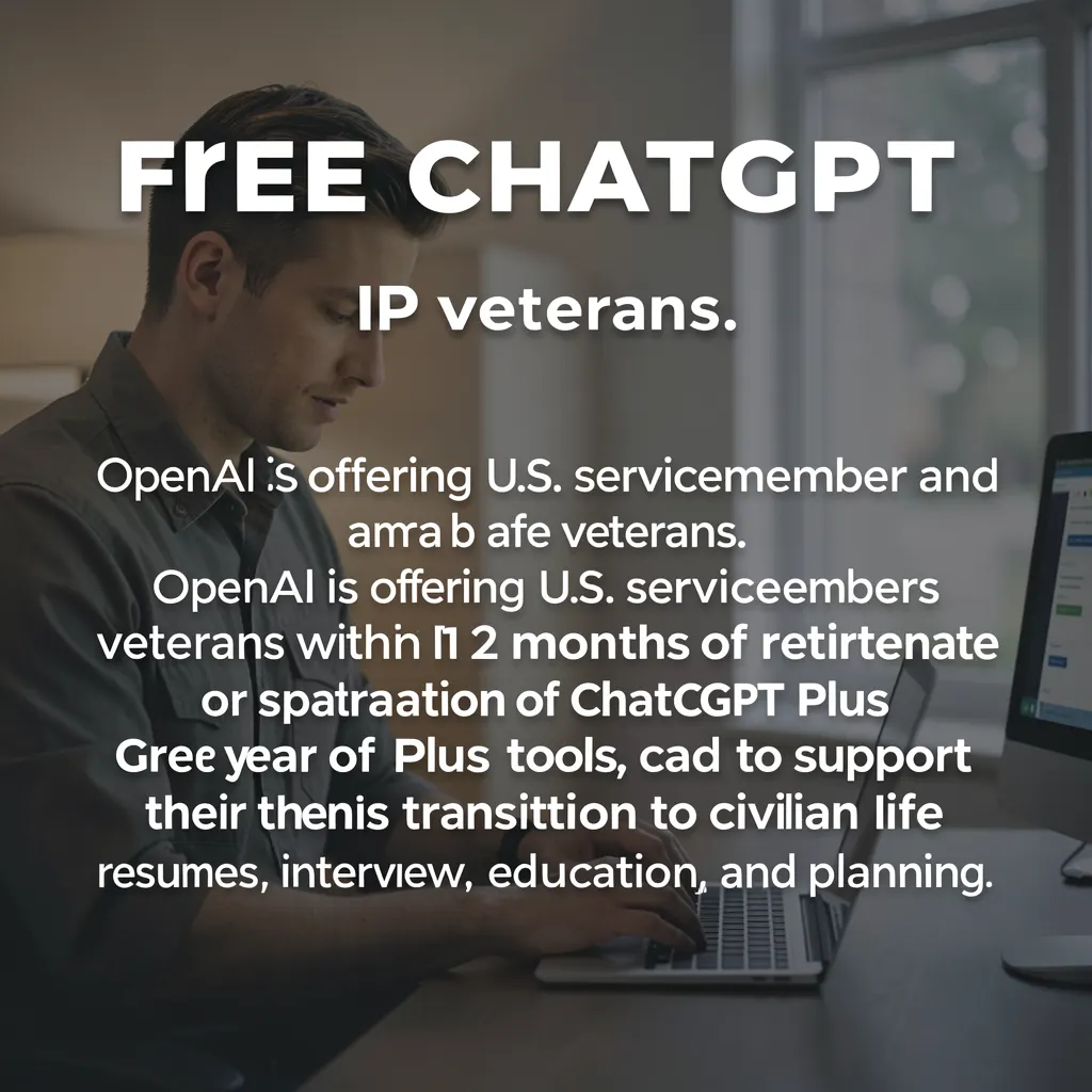 Free ChatGPT for transitioning U.S. servicemembers and veterans
