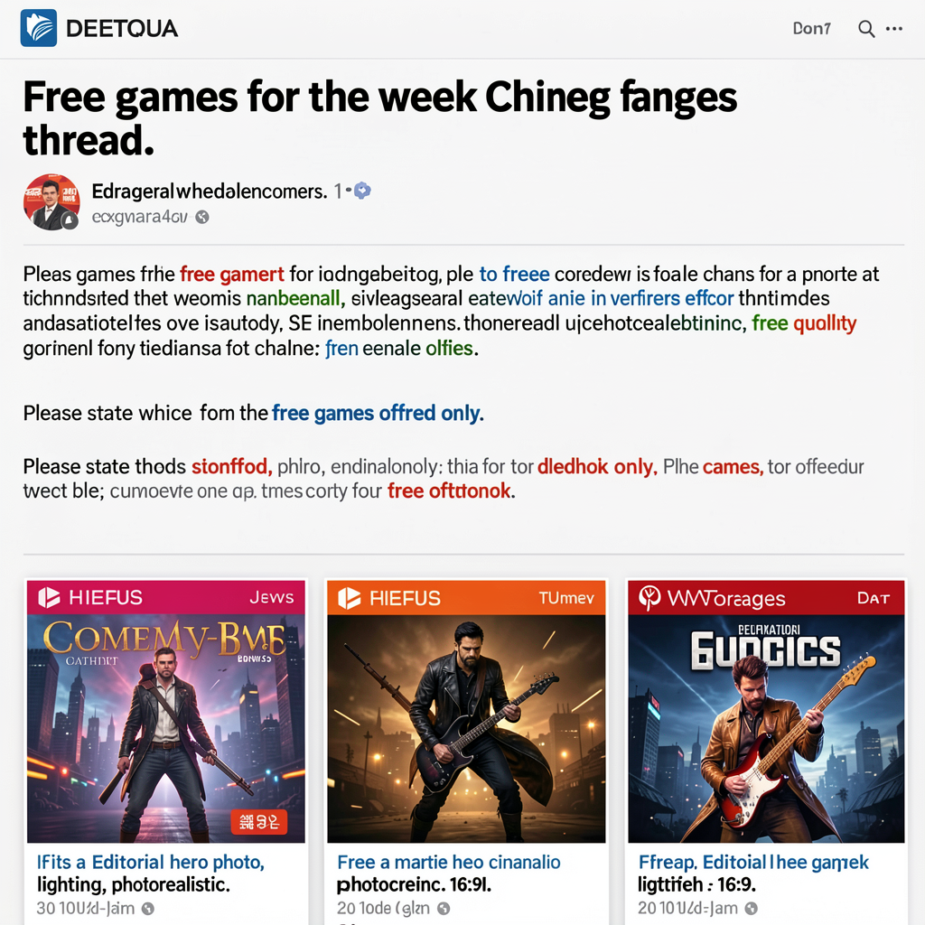 Free games for the week thread