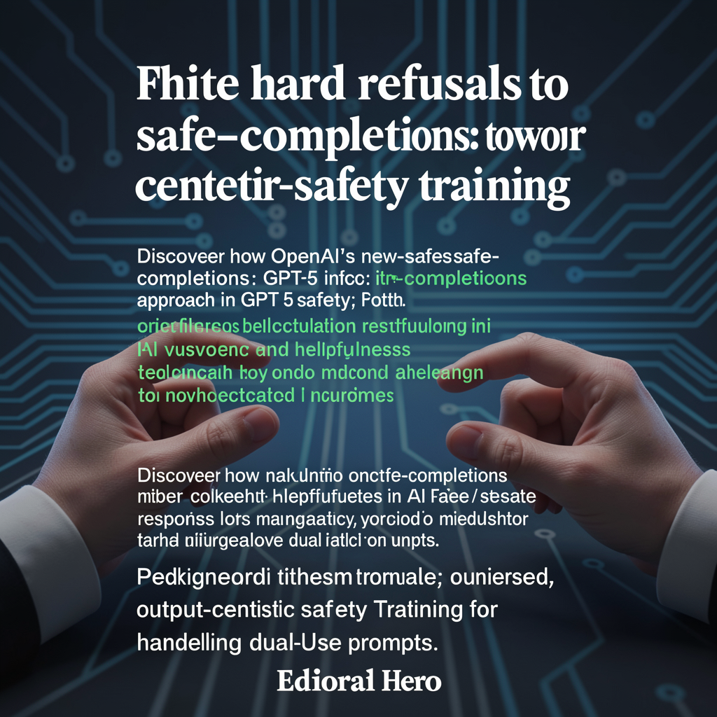 From hard refusals to safe-completions: toward output-centric safety training
