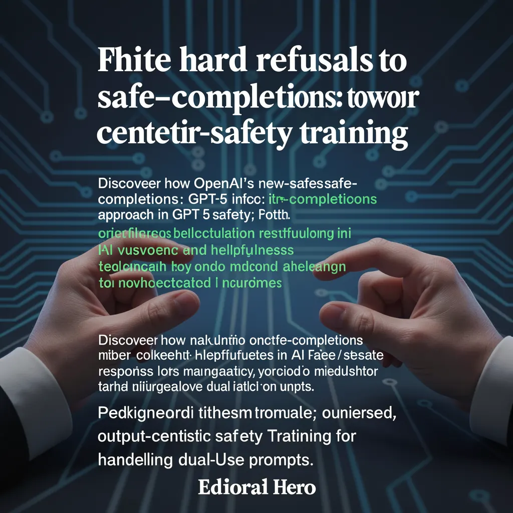 From hard refusals to safe-completions: toward output-centric safety training