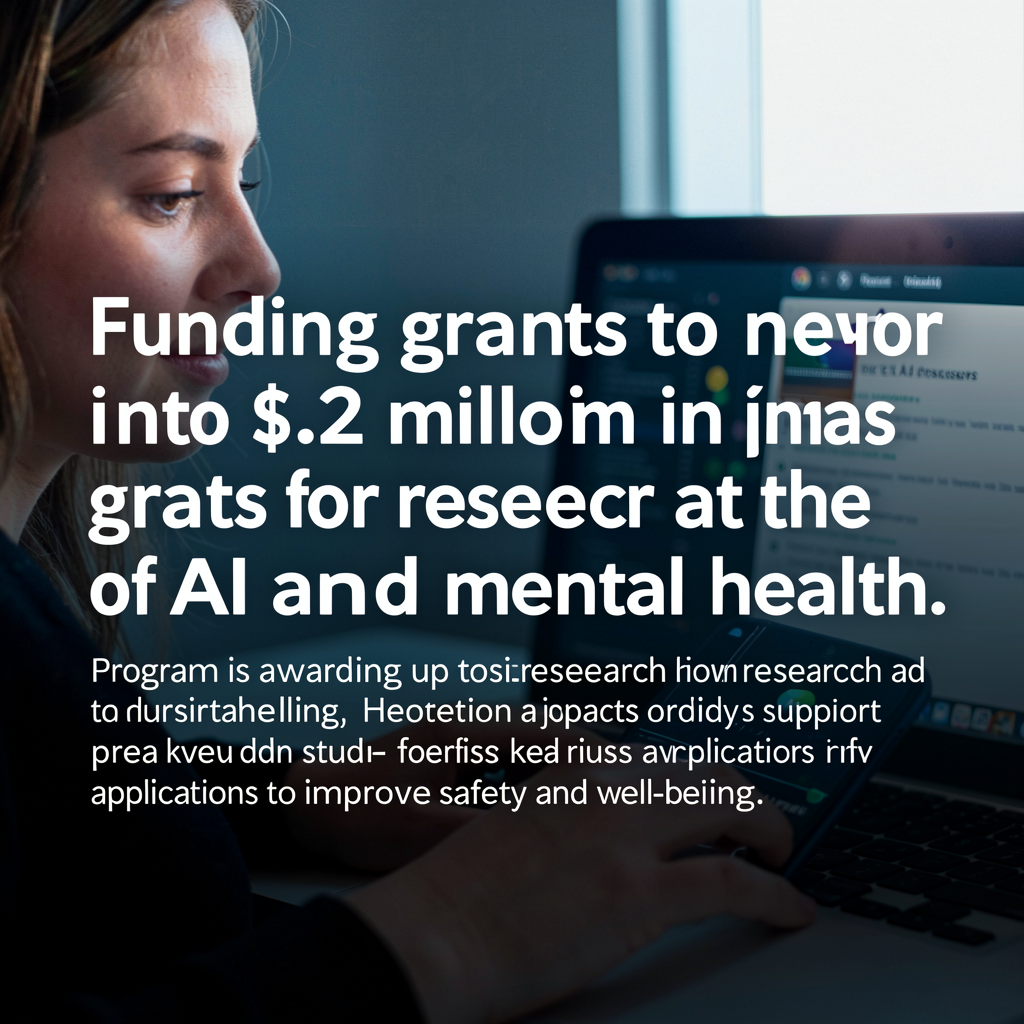 Funding grants for new research into AI and mental health