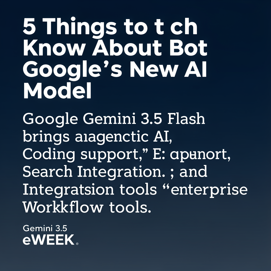 Gemini 3.5 Flash: 5 Things to Know About Google’s New AI Model