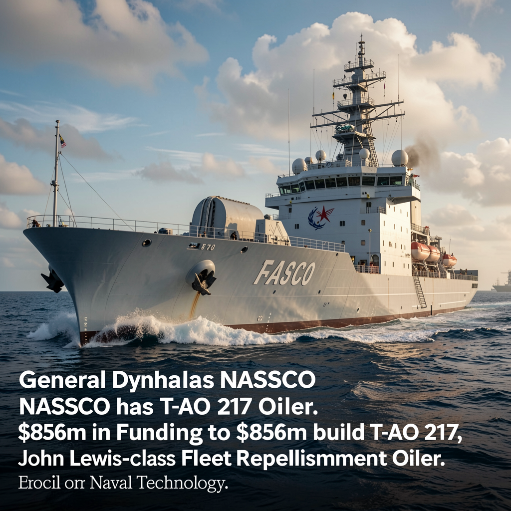 General Dynamics NASSCO secures $856m funding for T-AO 217 oiler 