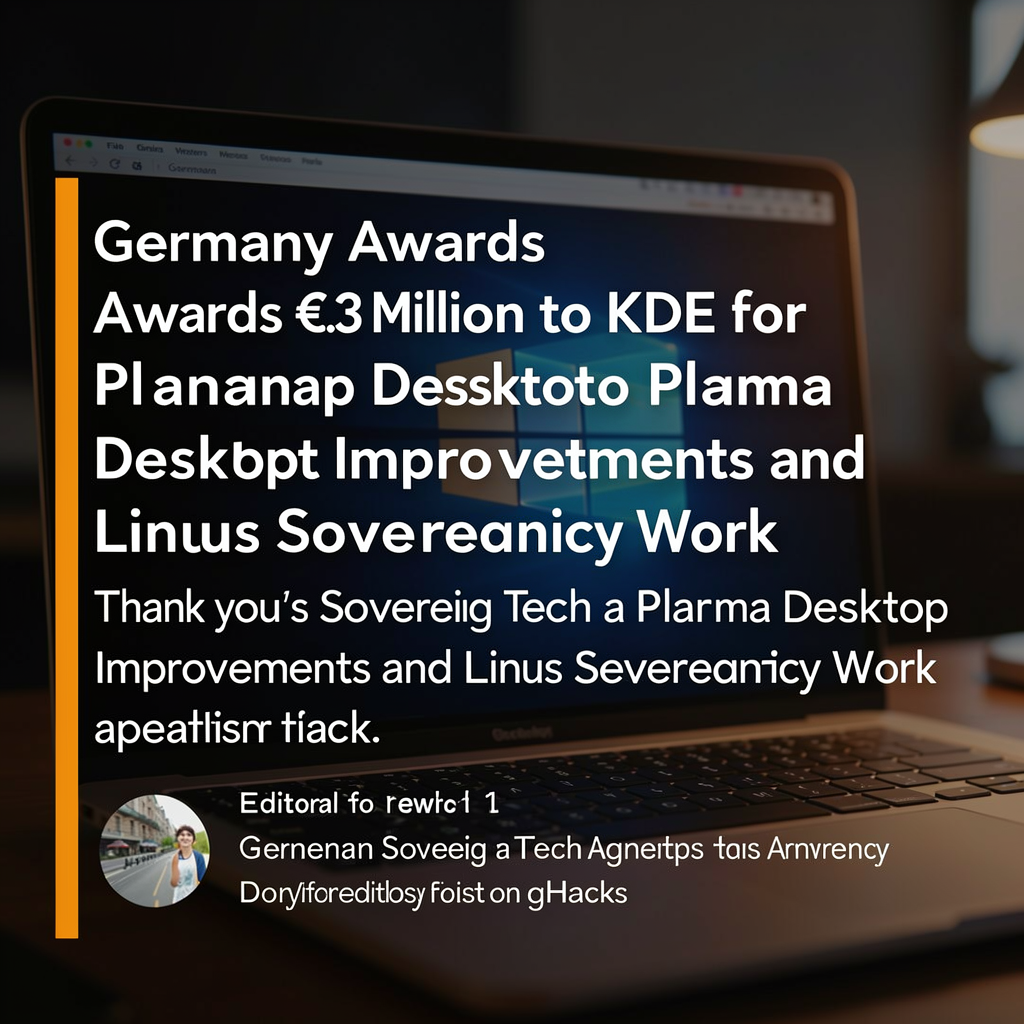 Germany Awards €1.3 Million to KDE for Plasma Desktop Improvements and Linux Sovereignty Work