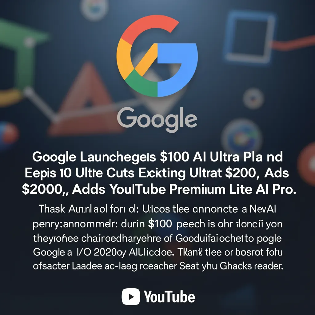 Google Launches $100 AI Ultra Plan and Cuts Existing Ultra to $200, Adds YouTube Premium Lite to AI Pro