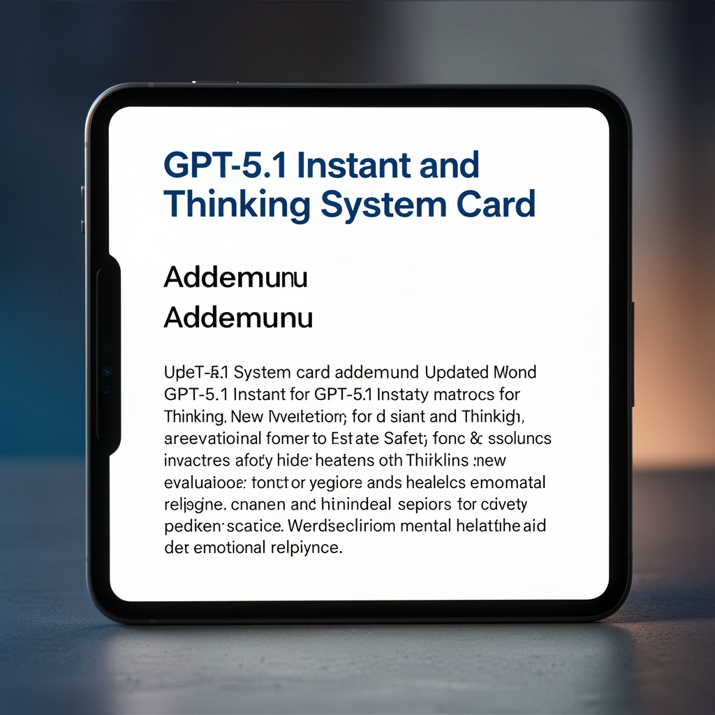 GPT-5.1 Instant and GPT-5.1 Thinking System Card Addendum
