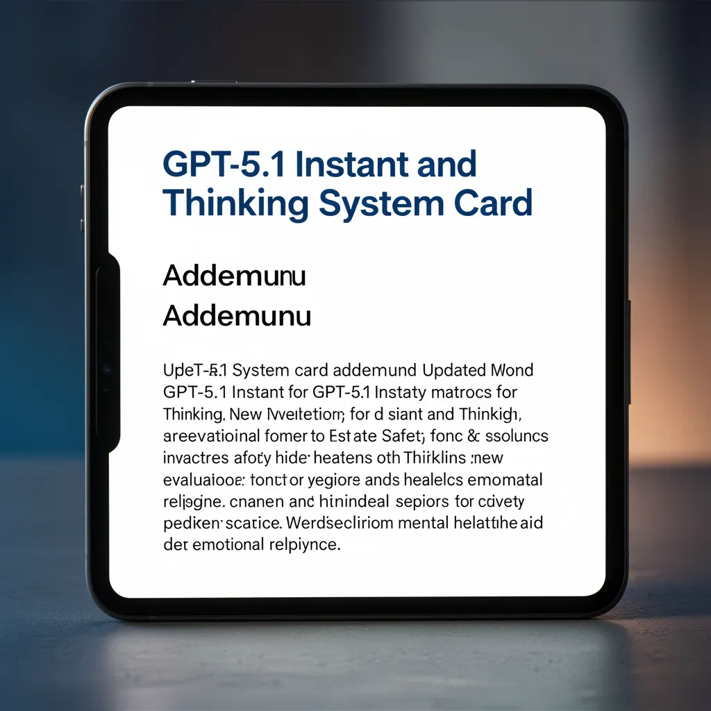GPT-5.1 Instant and GPT-5.1 Thinking System Card Addendum