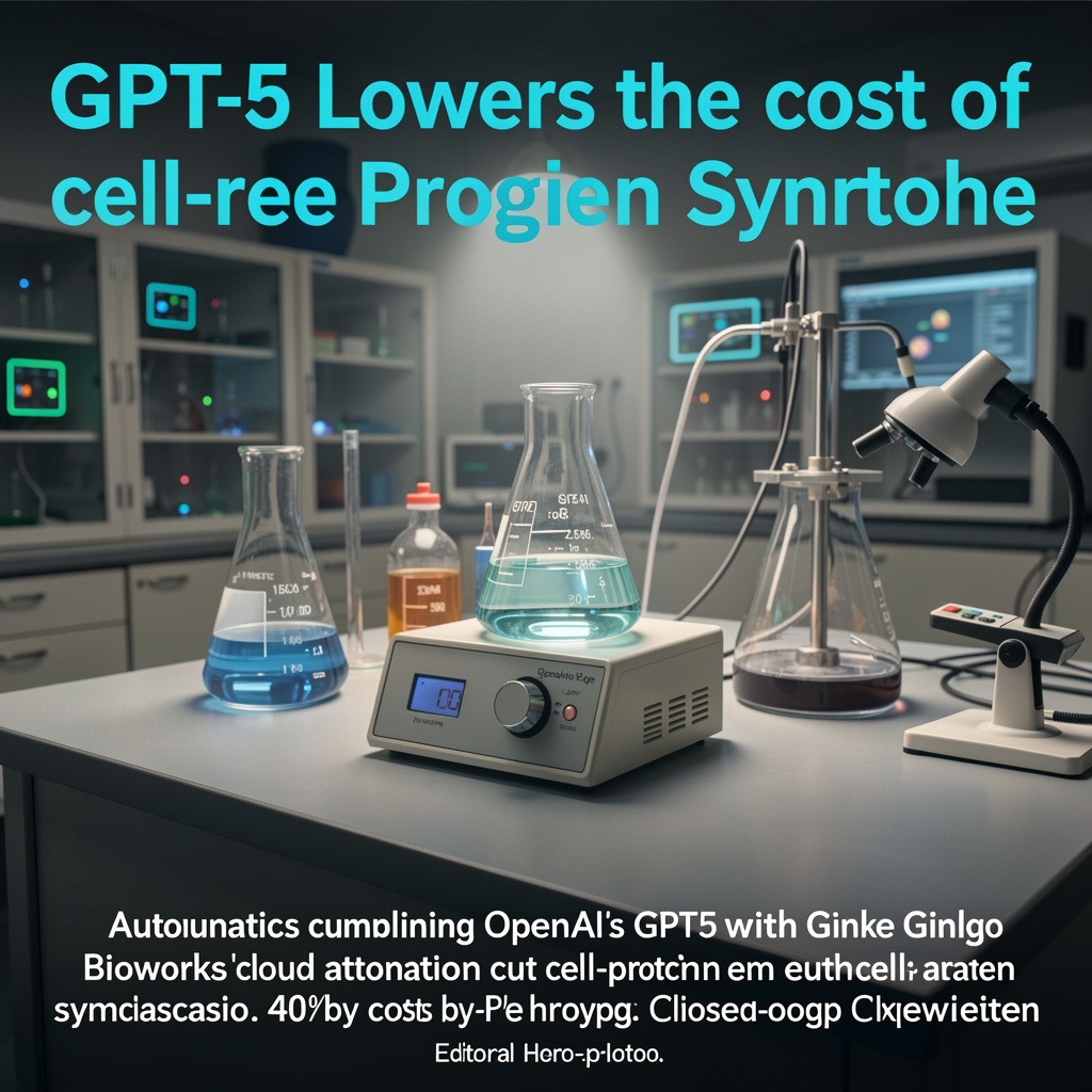 GPT-5 lowers the cost of cell-free protein synthesis