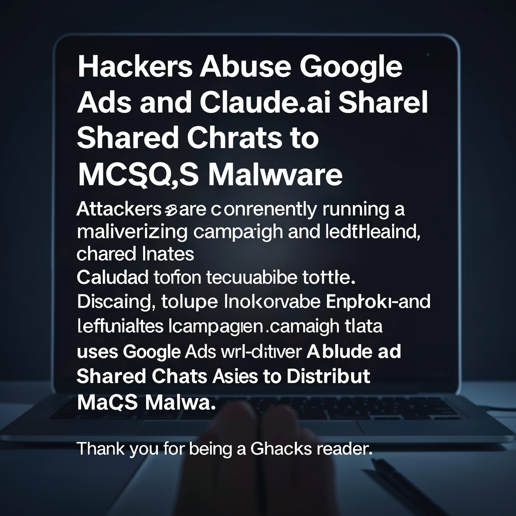 Hackers Abuse Google Ads and Claude.ai Shared Chats to Distribute macOS Malware