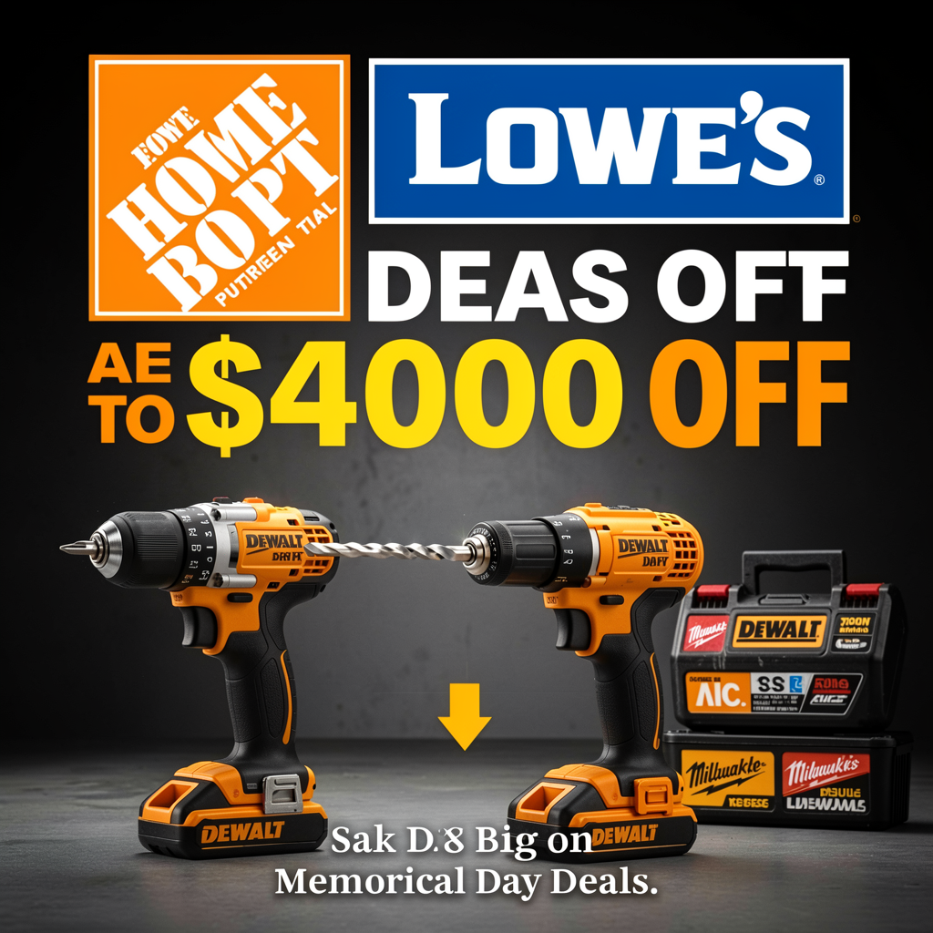 Home Depot and Lowe's have power tool deals for up to $400 off ahead of Memorial Day
