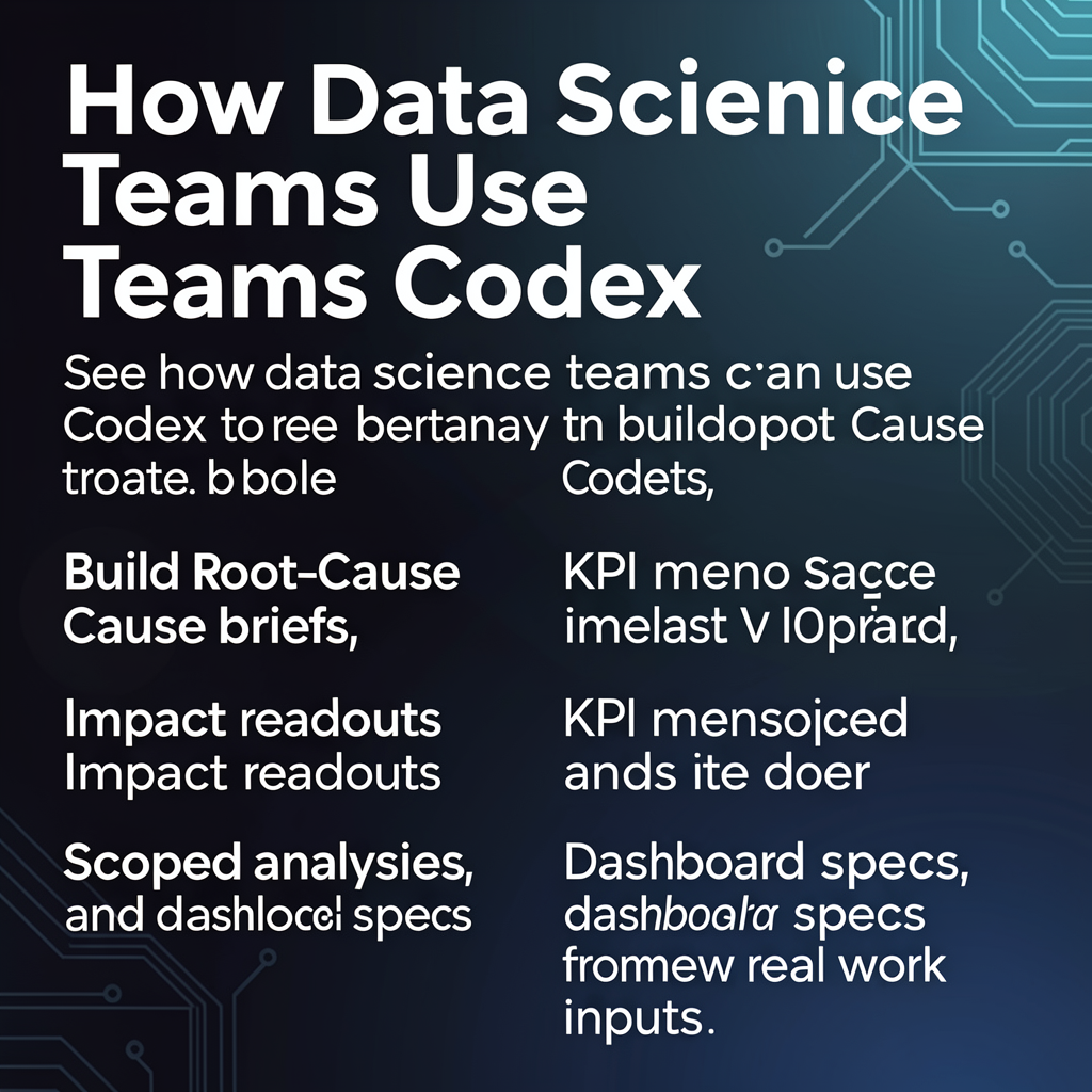 How data science teams use Codex