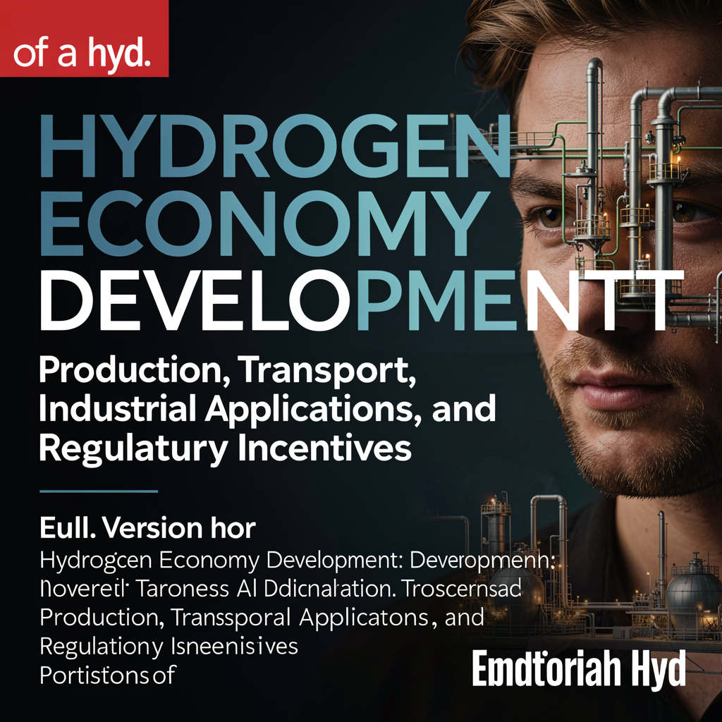 Hydrogen Economy Development: Production, Transport, Industrial Applications, and Regulatory Incentives