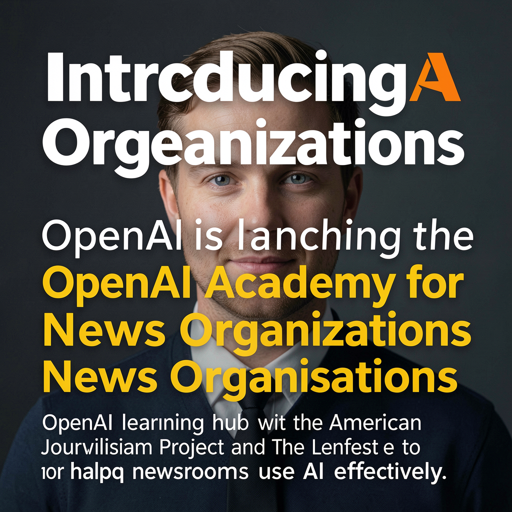 Introducing OpenAI Academy for News Organizations