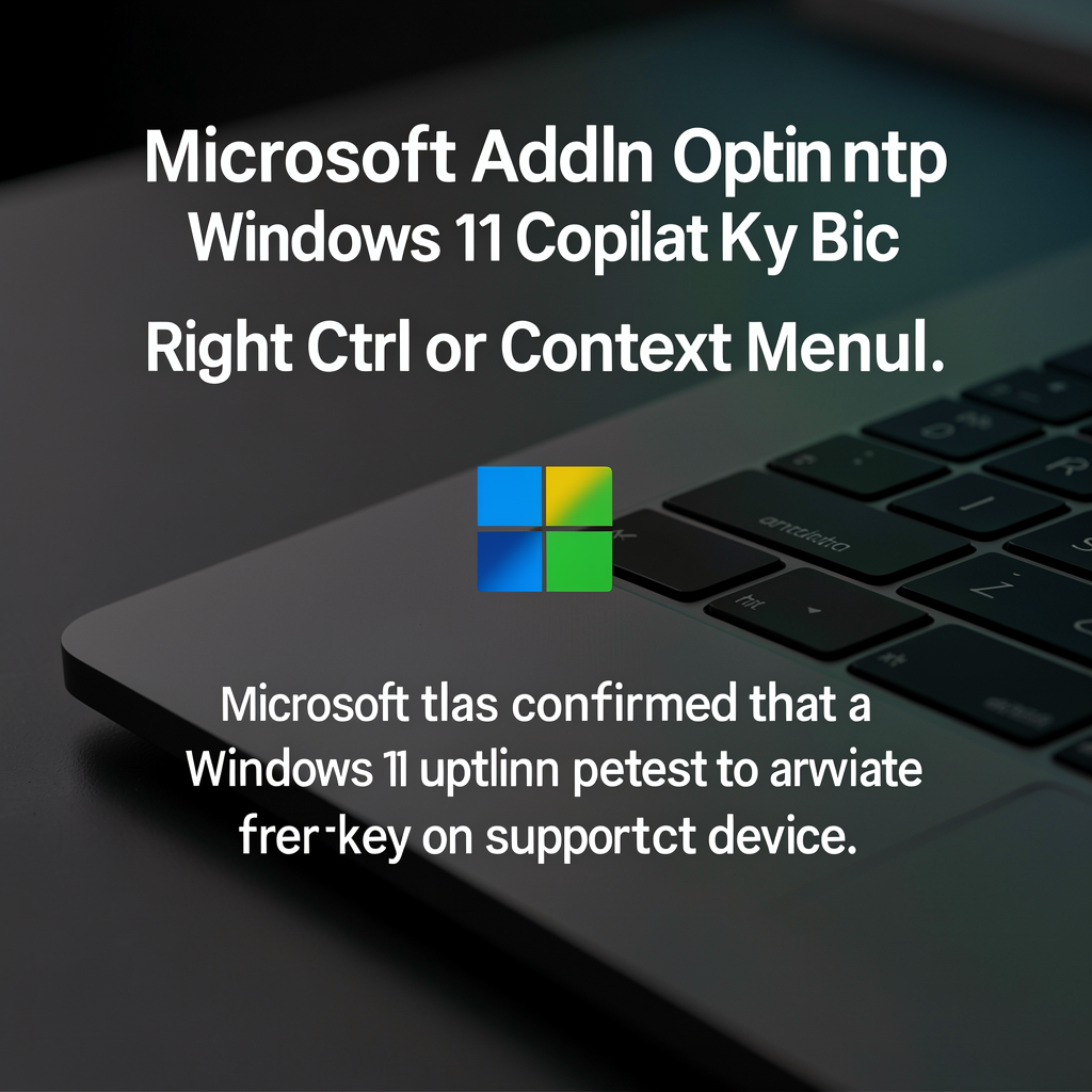 Microsoft Adds Option to Remap Windows 11 Copilot Key Back to Right Ctrl or Context Menu