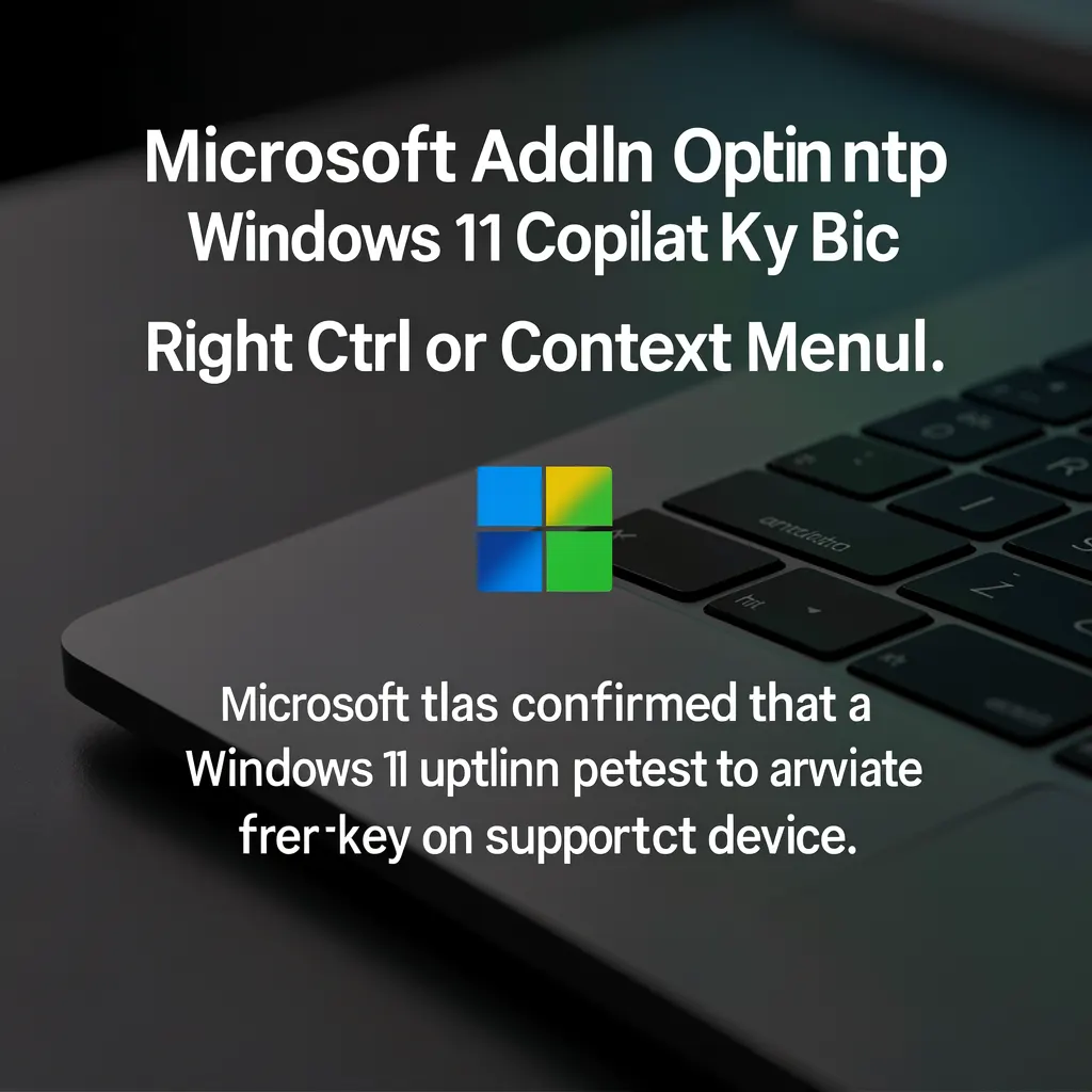 Microsoft Adds Option to Remap Windows 11 Copilot Key Back to Right Ctrl or Context Menu